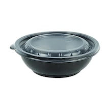 Folyoterm 750 G. Servis Ve Salata Kase Siyah - Kapak Şeffaf 50 Kase + 50 Kapak Ft726 + Ft724