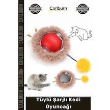 Oyuncak Kedinizin Eğlenceli Etkileşimli Gelişimi Motorlu Pilesiz Hareket Tüylü Şarjlı Kedi Oyuncağı