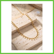Bezos Gold Renk Yıldız Pul Model 60 Cm Kadın Kolye Dmc