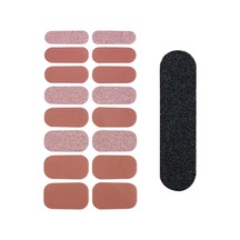 Suntek Tırnak Törpüsü + Yapıştırma Oje Çıkartmaları Kahverengi 16'lı