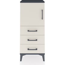 Arges Komodin 2 Raflı 3 Çekmeceli Tek Kapaklı 44x30x106 Antrasit-aytaşı Antrasit
