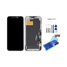 Tkgz - Apple Uyumlu iPhone 12 Pro Lcd Ekran Dokunmatik Jk Marka + Tamir Seti + Toz Bantı