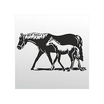 Folyo Sticker At Ve Tay 90 Cm Uzunluk Siyah