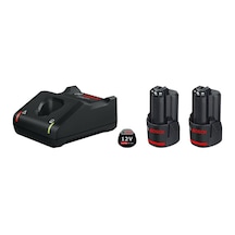 12 Volt Akü Şarj Cihazı Seti 2 X 2,0 Ah Li-ıon Akü + Gal 12v-40 Şarj Cihazı, Karton Kutuda