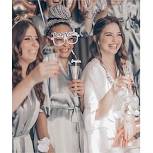 8 Adet Bride To Be Konsepti Gözlük Beyaz Rose Gold "team Bride" Bekarlığa Veda Nedime Partisi