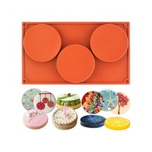 Silikon 10cm X 3lü Yuvarlak Tart&kek Epoksi Için Bardak Altı Kalıbı Kahverengi