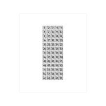 Metal Kapı Masa Dolap Numarası Levha 10x10cm Gümüş Renk 65 Adet 1 65