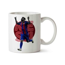 Messi Barcelona Seramik Kupa Bardak Çok Renkli