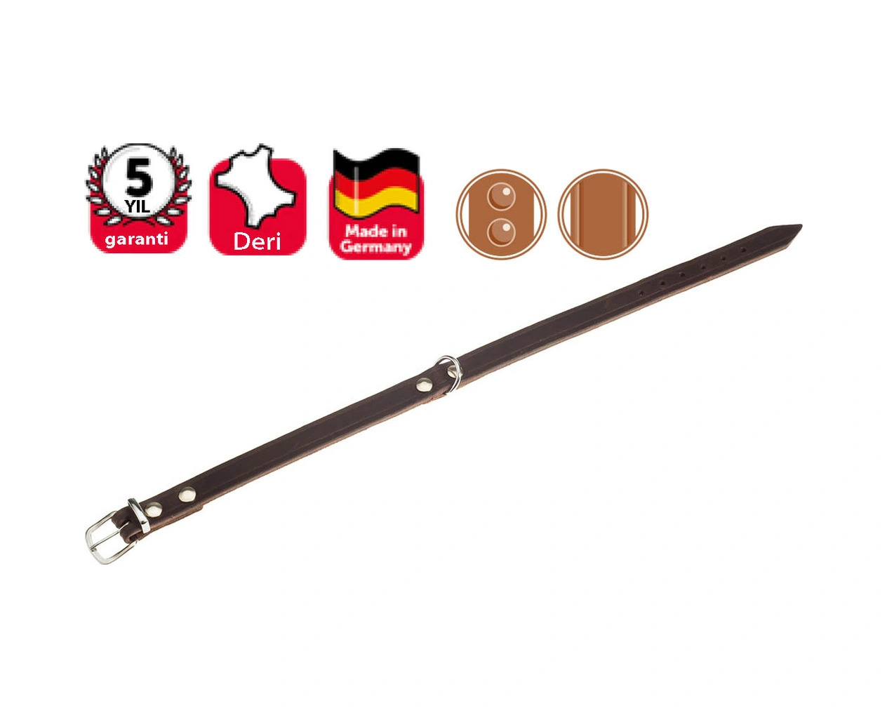 Karlıe Deri Boyun Tasma 27 Cm K.rengi Çok Renkli
