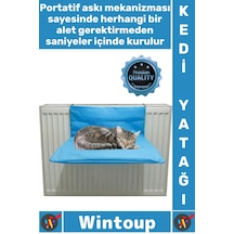Kediyatağı Konforlu Yumuşak Rahat Kumaş Pratik Sağlam Kalorifer Askılı Şık 45x32x3 Cm Kedi Yatağı