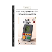 Delux Serisi Set Hediye Grisiz Oyun Kolu Atari Joystick Tetris Gameboy Gc011 Gri