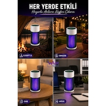 Usb Şarjlı Elektrikli Sivrisinek Ve Böcek Öldürücü Uv Işıklı Sinek Çekici Tuzak Sessiz Çalışma Masa Ve Asılabilir Kullanım
