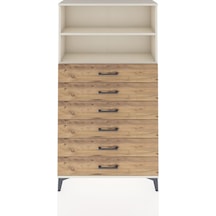 Arges Dolap 2 Raflı 6 Çekmeceli 88x30x163 Aytaşı-çam Aytaşı