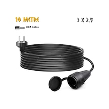 Sgs Kauçuk Uzatma Kablosu Cca 3x2.5 - Tekli Dişi Priz - 10 Mt. 10 m