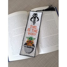 Yoda Temalı Kanaviçe Kitap Ayracı