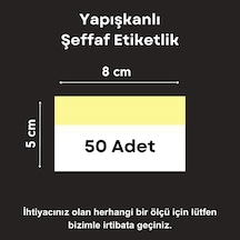 50 Ad Pvc Etiketlik Yapışkanlı 8x5 Cm Raf Etiket Cebi Yapışkanlı