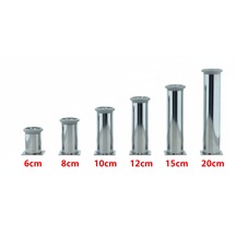 Ludıa 6 Farklı Ölçüde Metal Ayarlanabilir Tablalı Mobilya Ayağı 6cm,8cm,10cm,12cm,15cm,20cm Gri