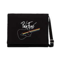 Pink Floyd Guitar Siyah Kanvas Postacı Çantası