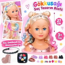 839379 Gökkuşağı Saç Tasarım Seti Pembe