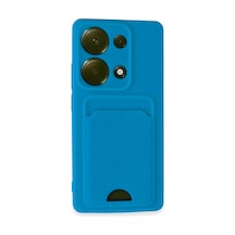 Xiaomi Redmi Note 13 Pro 4g Uyumlu Kılıf Kelvin Kartvizitli Silikon - Mavi