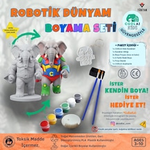 Codlaı Kids Robotik Dünyam 3d Boyama Seti - Çocuklar İçin Eğitici Yaratıcı Oyuncak Boyama Kiti - Kahraman Fil
