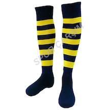 Tam Profesyonel Zebra Futbol Çorabı,Tozluk,Konç Sarı-Lacivert