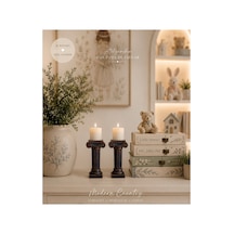 Mumluk 2li Küçük Şamdan Çocuk Bebek Odası Dekorasyon Mavi - 549935917 Mavi