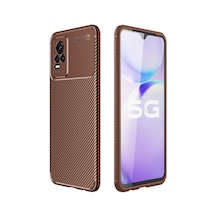 Vivo V21e Kılıf Klfs Negro Silikon Kapak - Kahverengi Kahverengi