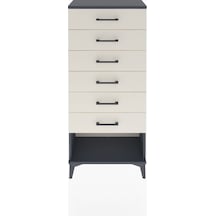 Arges Dolap 6 Çekmeceli 60x30x134 Antrasit-aytaşı Antrasit