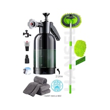 3'lü Set Ultra Basınçlı Oto Yıkama Pompası Köpük Yapıcı +mikrofiber Bez+şönil Araba Yıkama Fırçası