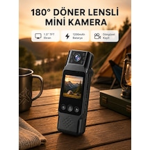Mey İthalat 180 Döner Lensli Mini Kamera 1080p Full Hd Hareket Algılama 1200mah Diğer