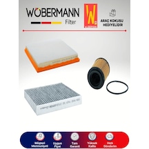 Wöbermann Opel Astra J 1.3 CDTI Filtre Bakım Seti 2009-2015 3'lü Karbonlu Wöbermann Opel Astra J 1.3 CDTI Filtre Bakım Seti 2009-2015 3'lü Karbonlu