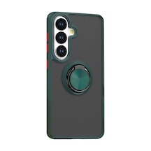 Samsung Galaxy Uyumlu - S26 Montreal Yüzüklü Silikon Kapak - Yeşil