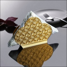Zamak Peçetelik Gold Kabartma Desenli Dekoratif Peçete Standı 15x9 Cm