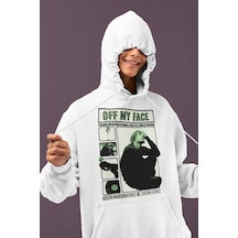 Sevbano Tasarım Justin Bieber Off My Face Baskılı Unisex Oversize Şarkıcı beyaz