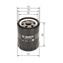 BOSCH F026407027 Yağ Filtresi Colt VI 04-12 1.5 Dı-D / Forfour 04-06 1.5 Dı-D