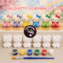 Hello Kitty 6 Obje + 6 Renk Boya + 1 Fırça + Boyama Sertifikası