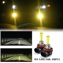 H9 Jdm Süper Sarı Işık Far Ampul 12V 100-55W