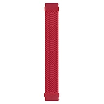 Garmin Vivoactive 5 İçin Kordon, Medium Size, 155mm Braided Solo Loop Band Vivoactive 5 İle Uyumlu Kordon - Kırmızı