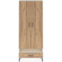 Arges Dolap 6 Raflı Tek Çekmeceli 2 Kapaklı 88x30x221 Aytaşı-çam Aytaşı