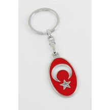 Ay Yıldız Metal Anahtarlık Gümüş 47783589