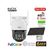 Inox X12 6mp 4g Dış Mekan Güneş Enerjili Pt Güvenlik Kamerası - Renkli Gece Görüş, İnsan Takibi