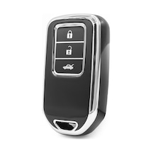 Honda Civic Crv Hrv Accord City Smart Nano Anahtar Koruma Kılıfı Siyah Gümüş