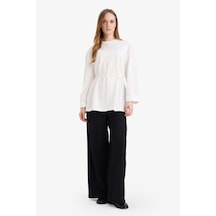 Defacto Straight Wide Geniş Paça Pantolon G9162ax26spbk81 Siyah-bk81