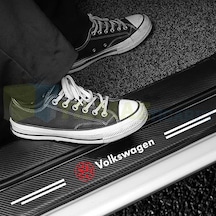 Volkswagen Karbon Kapı Eşiği Koruma Araba Oto Sticker 4 Parça