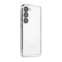 Samsung Galaxy S24 Uyumlu Kılıf Lensli Silikon - Gümüş