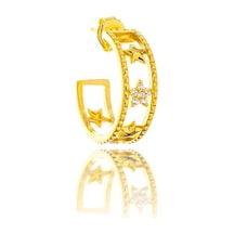 Stella Gümüş Küpe-397 Gold