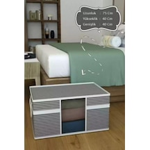Zhltools Mega Boy Pencereli Hurç Çok Amaçlı Düzenleyici Saklama Kutusu 40x40x75 Cm Gri