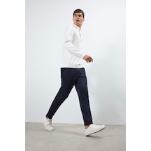 Defacto Jogger Fit Düz Paça Skuba Dalgıç Kumaş Pantolon F0408ax25aunv91 Lacivert