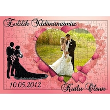 Evlilik Yıldönümü Hediyesi Fotoğraflı Puzzle - Yapboz